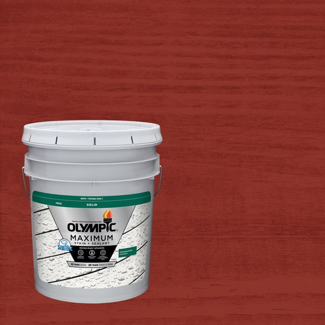 Olympic Maximum 5 Gallons SC-1020 Copper Henna Solid Color Exterior Stain and Sealer in One
