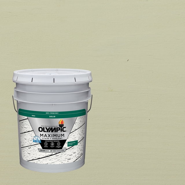 Olympic Maximum 5 Gallons SC-1023 Cumulus Solid Color Exterior Stain and Sealer in One