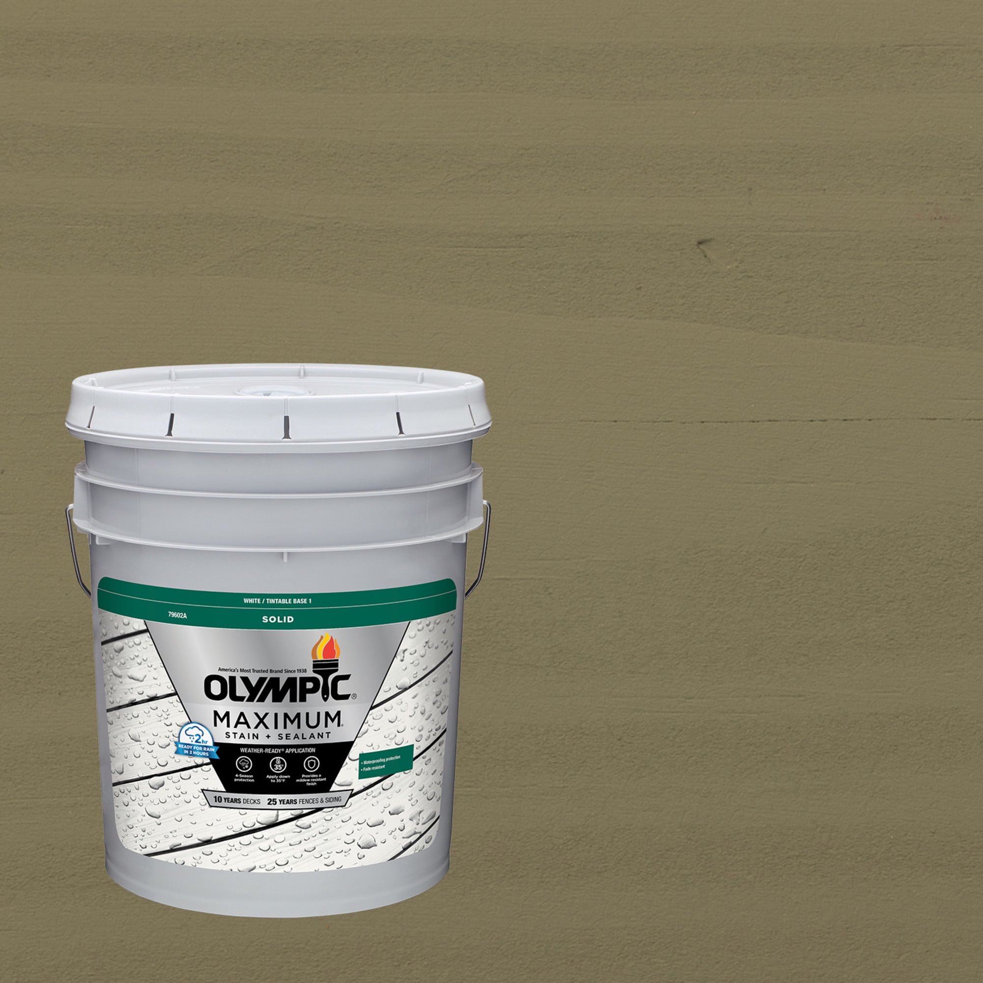 Olympic Maximum 5 Gallons SC-1027 Drift Solid Color Exterior Stain and Sealer in One