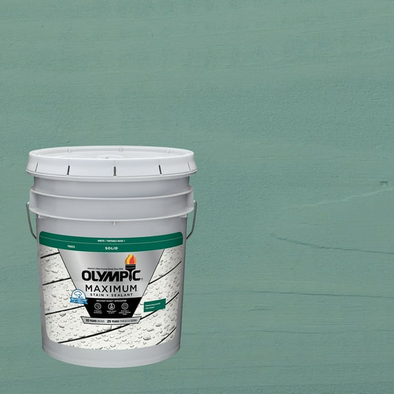 Olympic Maximum 5 Gallons SC-1074 Shipmate Blue Solid Color Exterior Stain and Sealer in One