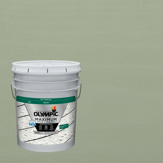 Olympic Maximum 5 Gallons SC-1076 Silver Lining Solid Color Exterior Stain and Sealer in One