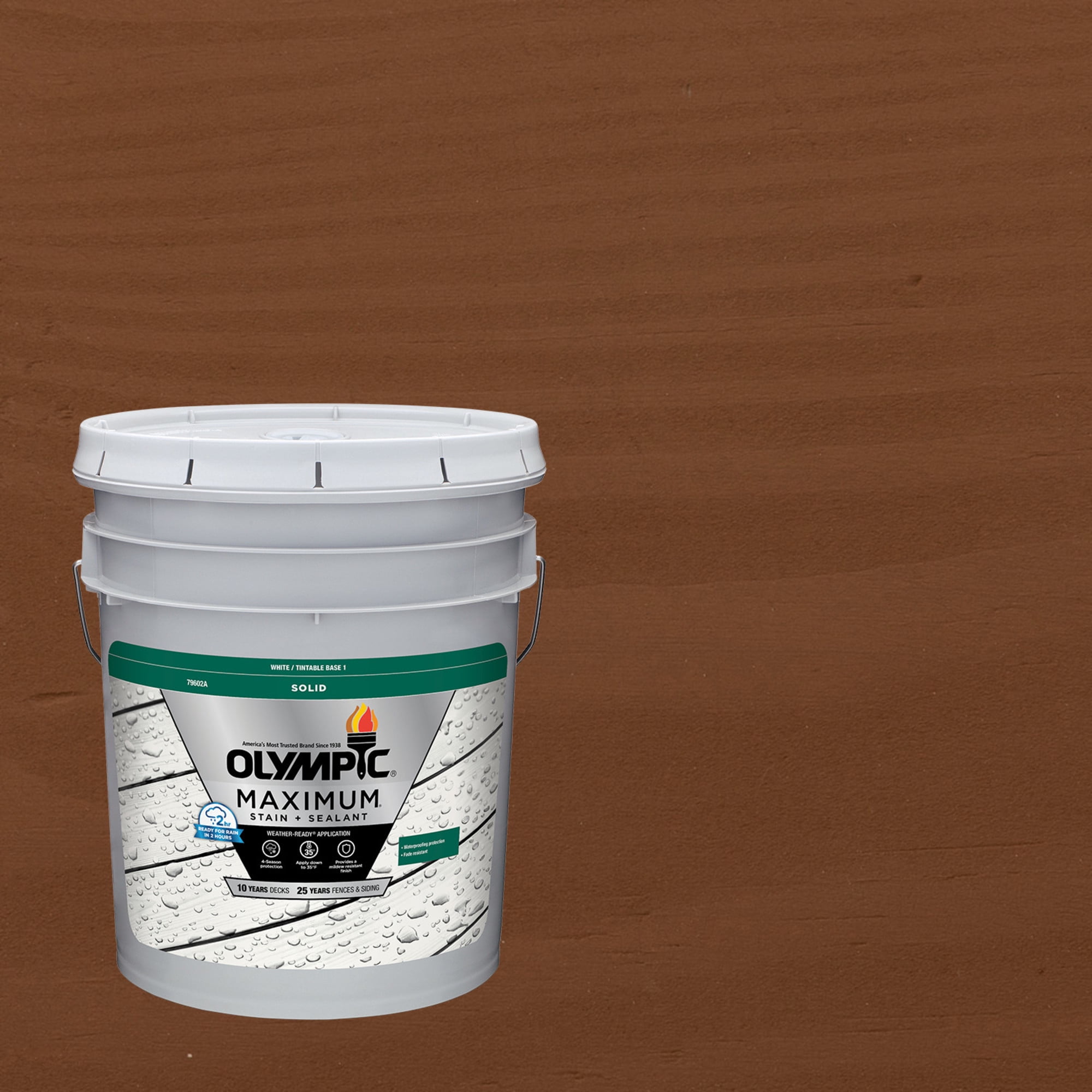 Olympic Maximum 5 Gallons SC-1084 Timberline Solid Color Exterior Stain and Sealer in One