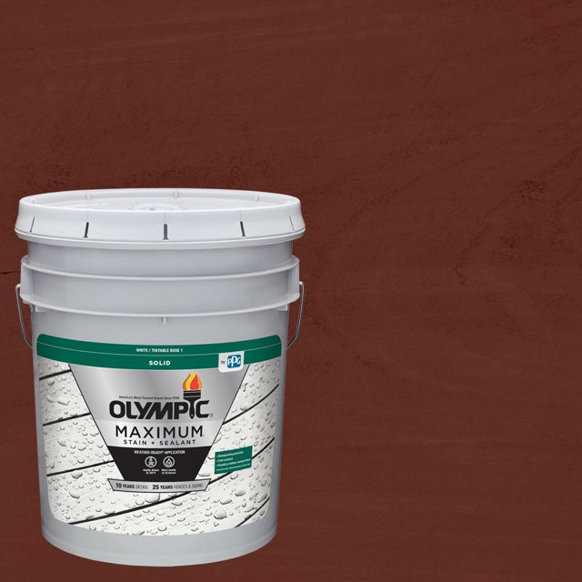 Olympic Maximum 5 gal SC1052 Deep Redwood Solid Color Exterior Stain