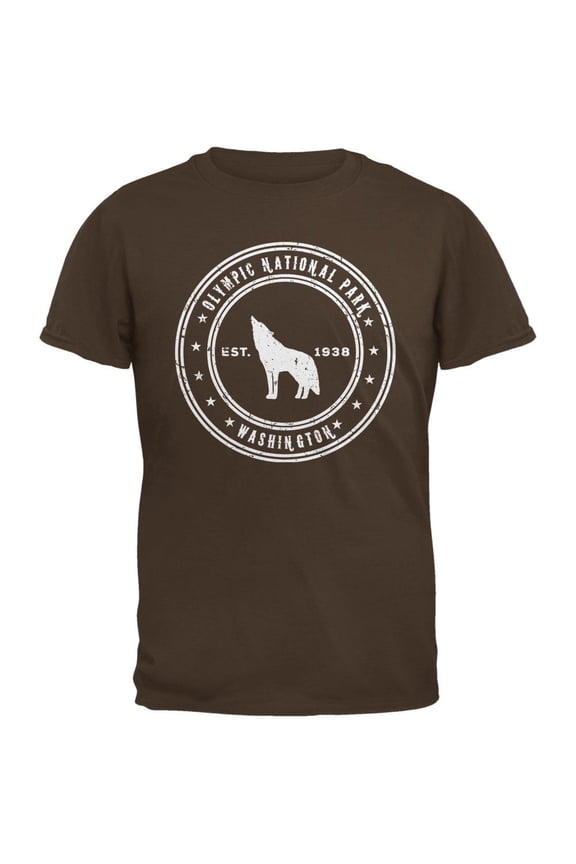 Olympic National Park Brown Adult T-Shirt - Large