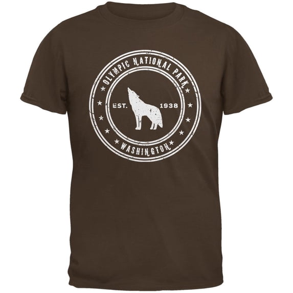Olympic National Park Brown Adult T-Shirt - Medium