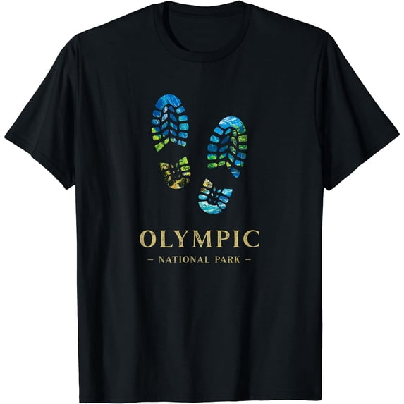 Olympic National Park Hike Hiking Boot Camping Souvenir T-Shirt Black X-Large