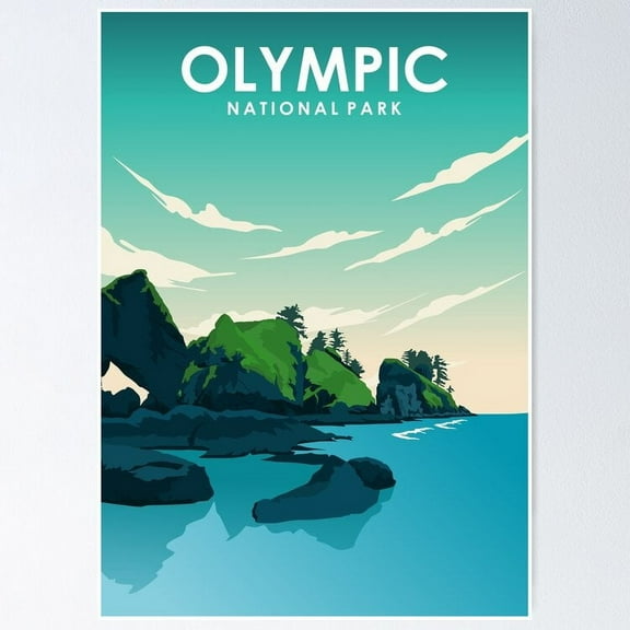 Olympic National Park Travel Poster Poster, 8x12 UNFRAMED