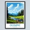 thumbnail image 1 of Olympic National Park Travel Poster UNFRAMED PAPER POSTER, Home Decor, 1 of 3