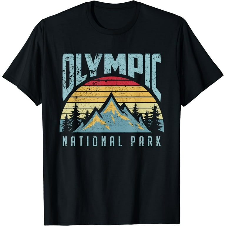 Olympic National Park Washington Usa Mountains Retro T Shirt Olympic National Park Washington Usa Mountains Retro T Shirt