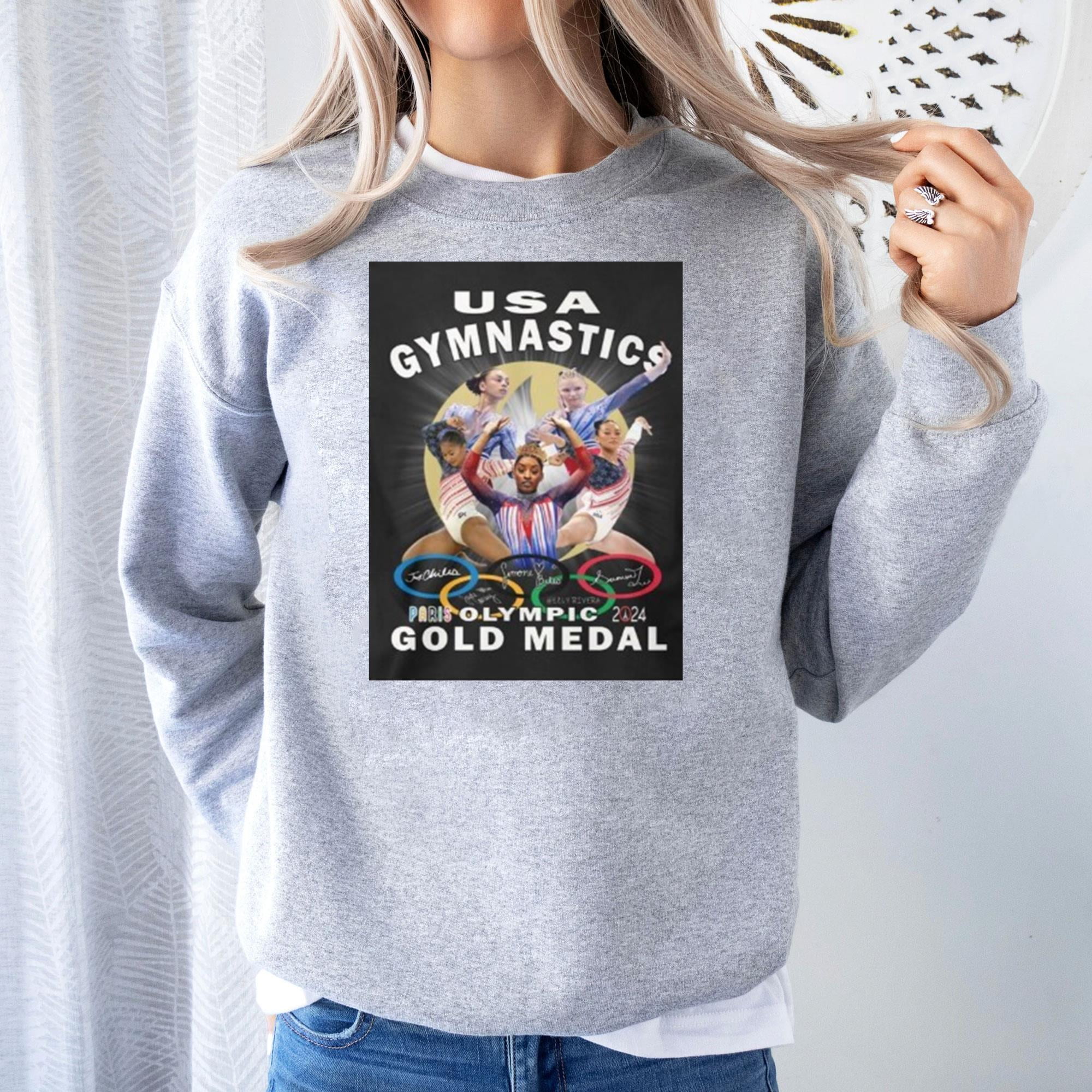 Olympic Paris 2024 USA Gymnastics Gold Medal TShirt