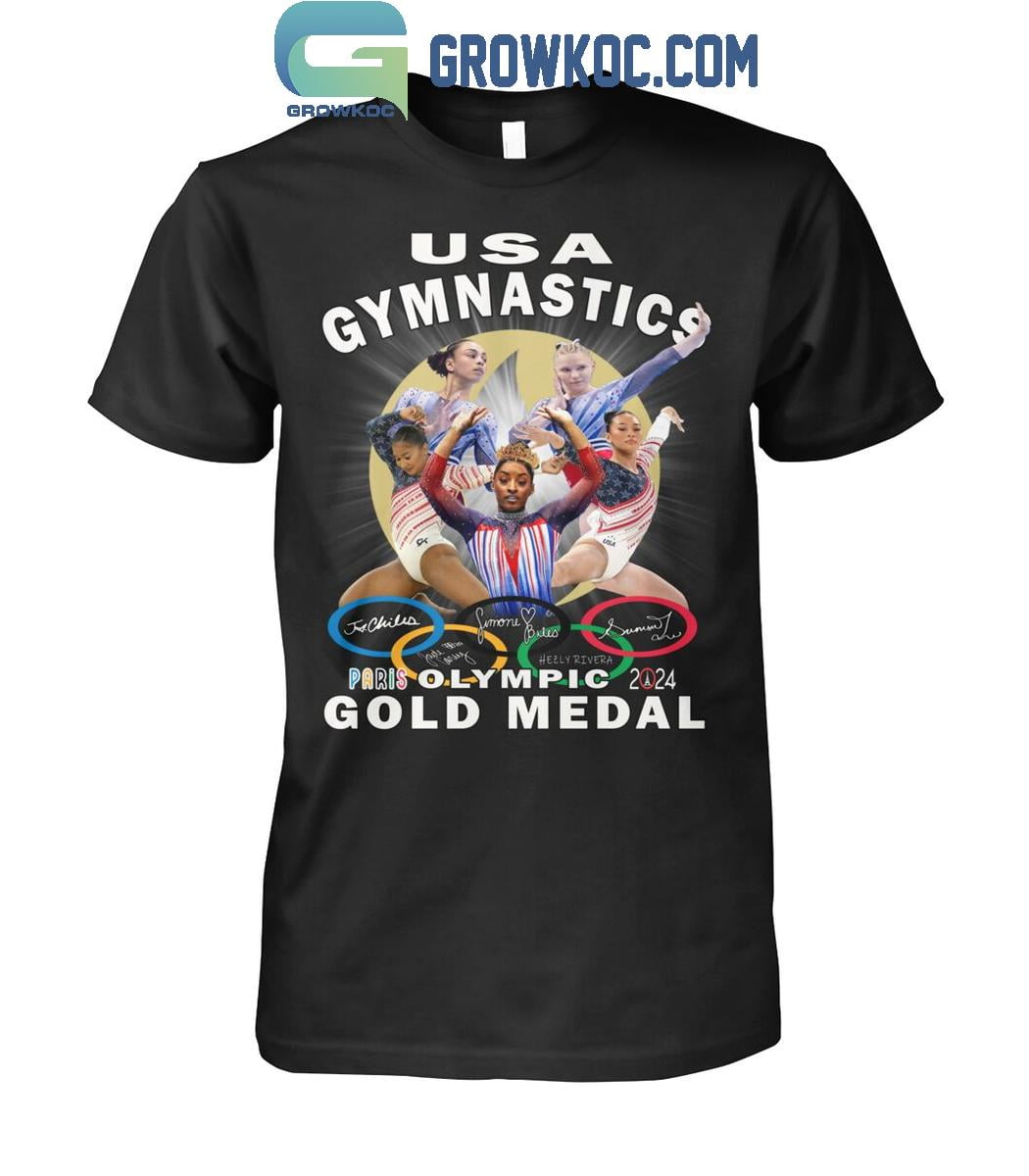 Olympic Paris 2024 USA Gymnastics Gold Medal TShirt