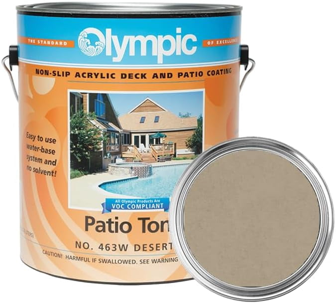 Olympic Patio Tones - Desert Sun - 1 Gallon - Non-slip acrylic deck and ...