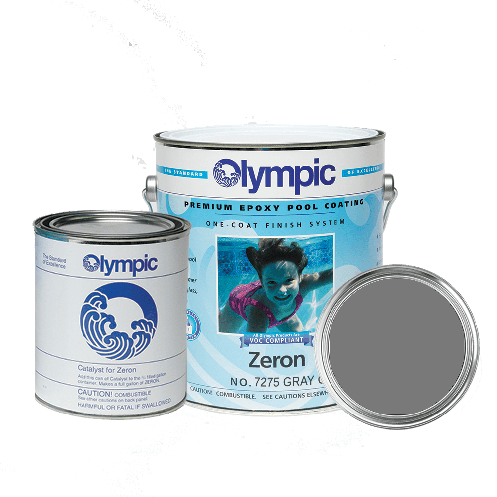 Olympic Pool Paint - Zeron - Gray Oasis - 1 Gallon - two-part epoxy ...