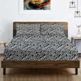 thumbnail image 1 of Olympic Queen Size 4-Piece Sheet Set, 500 Thread Count 100% Egyptian Cotton, Breathable & Cooling Sheets, 23-30 Inch Deep Pocket, Olympic-Queen Size (Zebra Print), 1 of 5