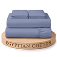 thumbnail image 1 of Dee's Collection 800 TC 4 Piece Sheet Set 15 Inch Deep pocket 100% Egyptian Cotton Full-XL Size, Mediterranean Blue Color, 1 of 6