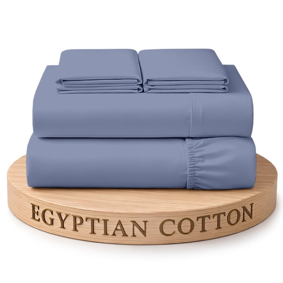 Dee's Collection 800 TC 4 Piece Sheet Set 15 Inch Deep pocket 100% Egyptian Cotton Full-XL Size, Mediterranean Blue Color