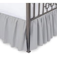 thumbnail image 1 of Olympic Queen Size Bed Skirt with Split Corners - 16 Inch Drop Smooth & Soft Ruffle Bed Frame Cover (Olympic Queen 66 x 80) Wrinkle & Fade Resistant, 100% Brushed Microfiber - Light Grey Solid., 1 of 4