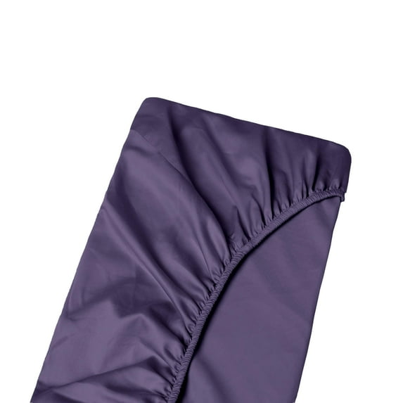 Olympic Queen Size Fitted Sheet Only - 700-Thread Count 100% Pure Egyptian Cotton, 12 inches Deep Pockets Fitted Sheet, Soft, Smooth, Cooling, Sateen Weave - Plum Color
