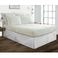 thumbnail image 1 of Olympic Queen Size Tailored Drop Pleated Solid Bed Skirt with Adjustable Elastic Belt Microfiber Fabric Fade & Wrinkle Resistant Bed Frame Cover Easy to Fit & Care (16 Inch Drop, White), 1 of 4