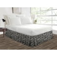 thumbnail image 1 of Olympic Queen Size Tailored Drop Ruffled Solid Bed Skirt with Adjustable Elastic Belt Microfiber Fabric Fade & Wrinkle Resistant Bed Frame Cover Easy to Fit & Care (19 Inch Drop, Zebra Print), 1 of 4