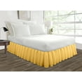 thumbnail image 1 of Olympic Queen Size Tailored Drop Ruffled Solid Bed Skirt with Adjustable Elastic Belt Microfiber Fabric Fade & Wrinkle Resistant Bed Frame Cover Easy to Fit & Care (17 Inch Drop, Golden), 1 of 4