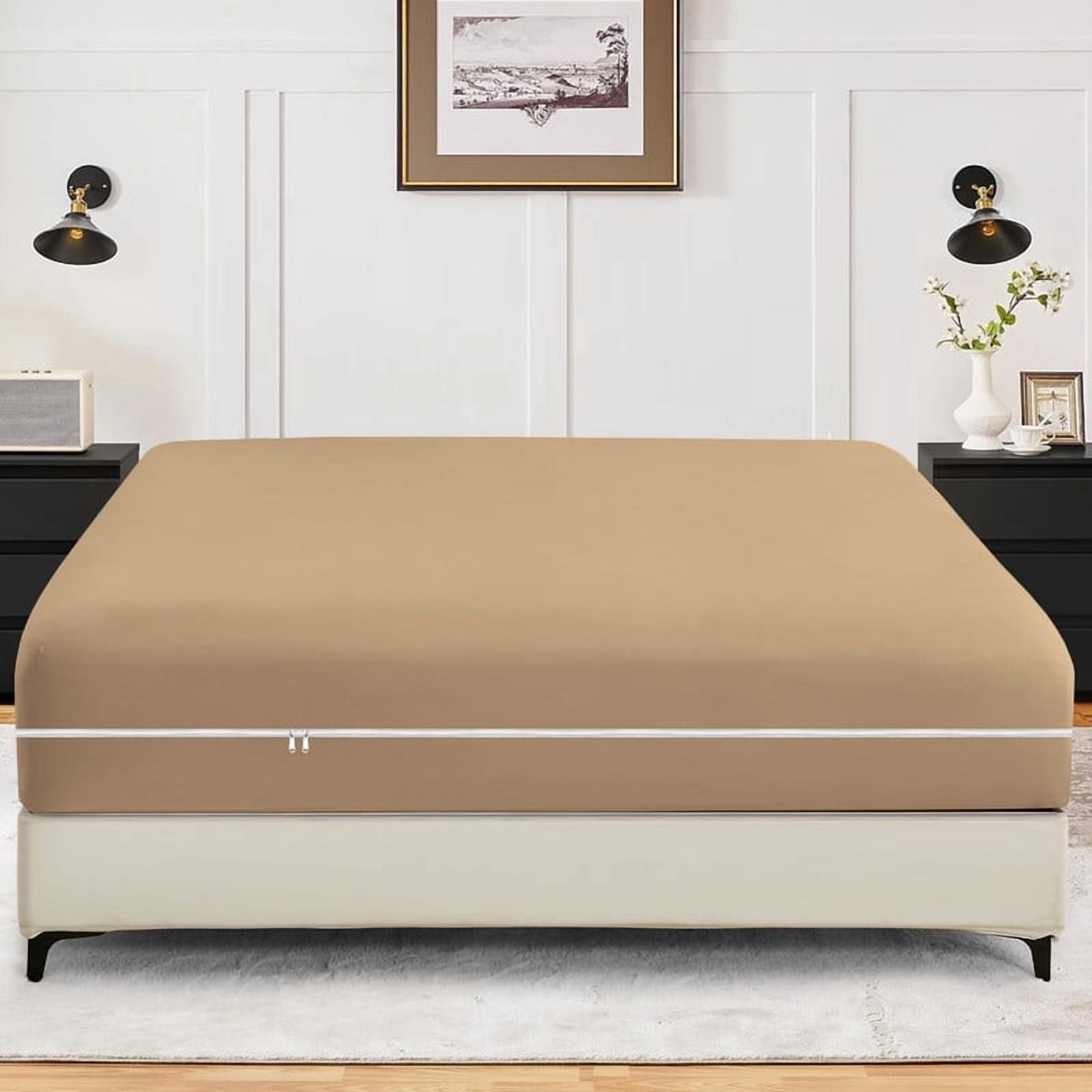 Twin-XL Size Zippered Closure Fitted Sheet (39