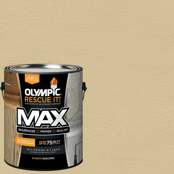 Olympic Rescue It 1 Gallon SC-1073 Sheer Natural Exterior Deck Resurfacer and Primer with Sealer