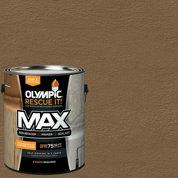 Olympic Rescue It 1 Gallon SC-1083 Taupe Exterior Deck Resurfacer and Primer with Sealer