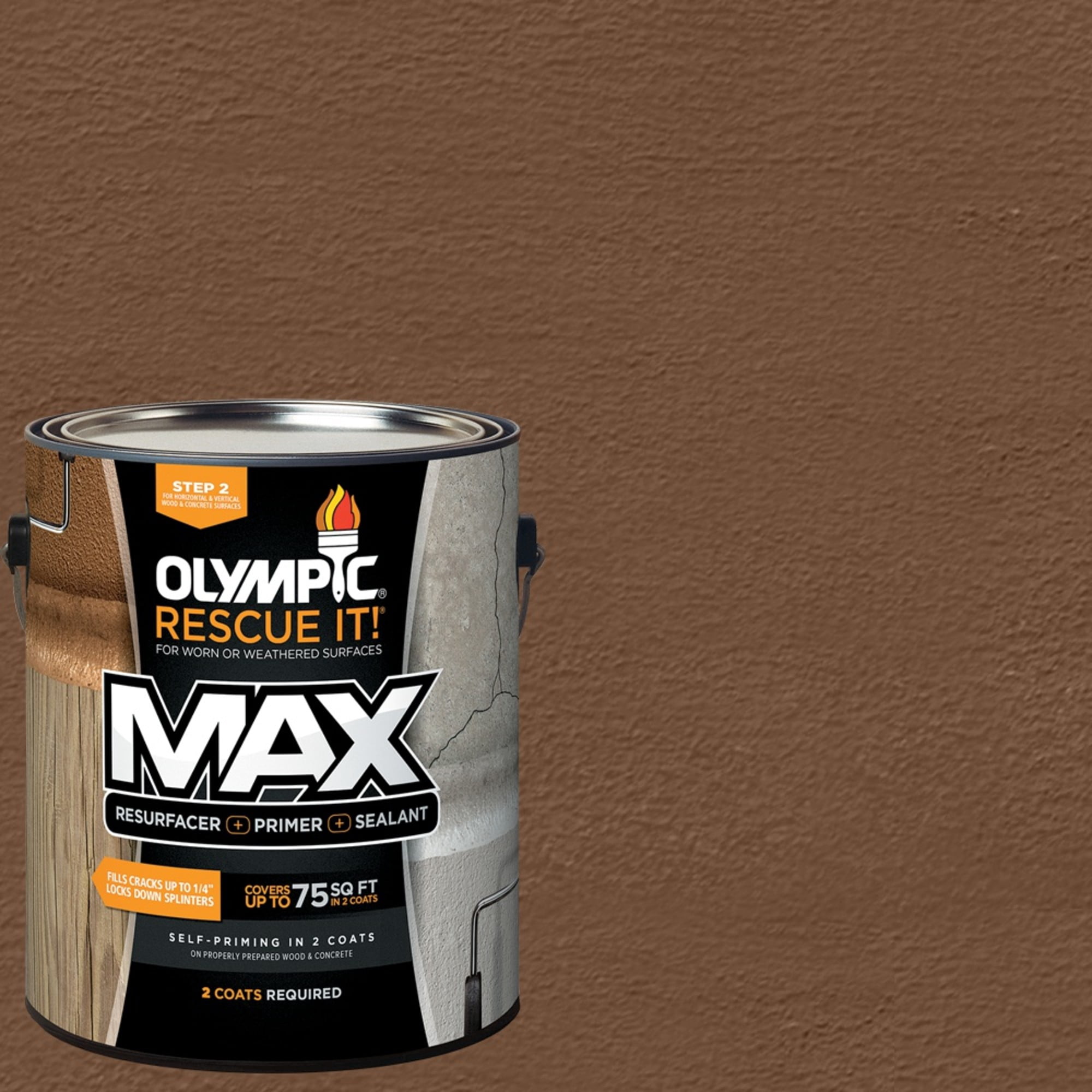 Olympic Rescue It 1 Gallon SC-1089 Woodchuck Exterior Deck Resurfacer and Primer with Sealer