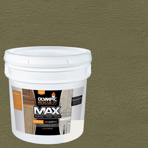 Olympic Rescue It Solid Exterior Deck Resurfacer and Primer with Sealant Autumn Gray, 3 Gallon