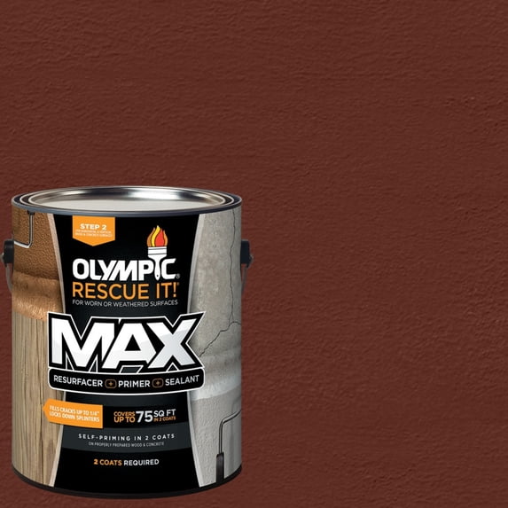 Olympic Rescue It 1 Gallon SC-1052 Deep Redwood Exterior Deck Resurfacer and Primer with Sealer