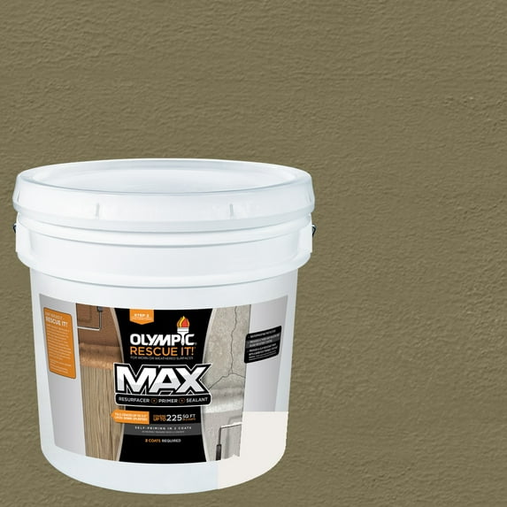 Olympic Rescue It Solid Exterior Deck Resurfacer and Primer with Sealant Drift, 3 Gallon