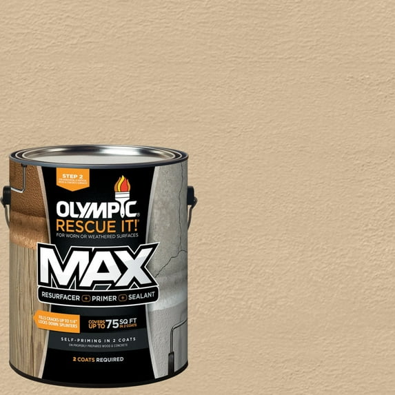 Olympic Rescue It 1 Gallon SC-1062 Pink Sand Exterior Deck Resurfacer and Primer with Sealer