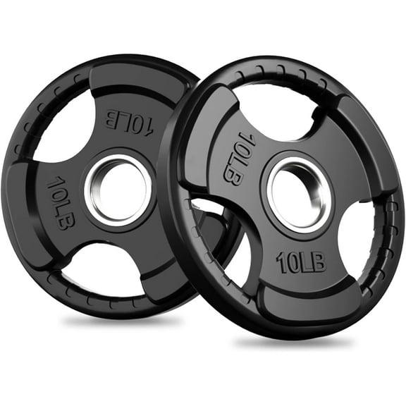 Olympic Rubber Grip Plates for Barbell, 2-Inch Weight Plates for Weightlifting and Strength Training in Home & Gym, Single, Pair and Sets(2.5/5/10/25/35/45 LB)