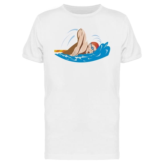 Olympic Swimmer  T-Shirt Men -Image by Shutterstock, Male Large