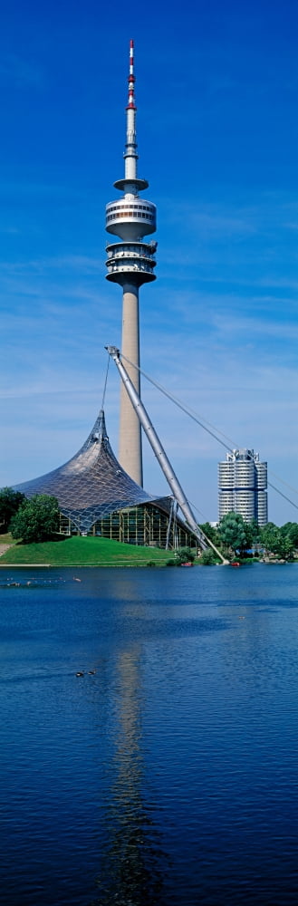 Olympic Tower in the Olympic Park Munich Bavaria Germany Canvas Art - Panoramic Images (6 x 18)