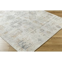 Olympic Traditional Area Rug - Gray, Cream, Charcoal - 18" x 18" Sample