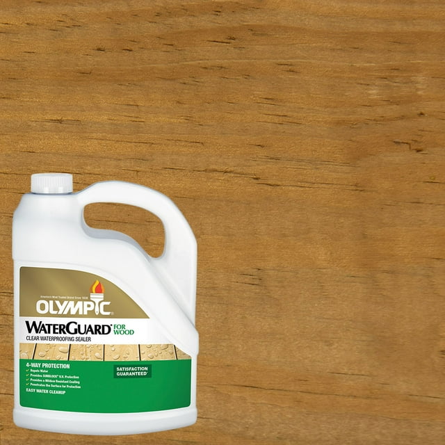 Olympic WaterGuard Exterior Wood Stain & Sealer, Transparent, Clear, 1