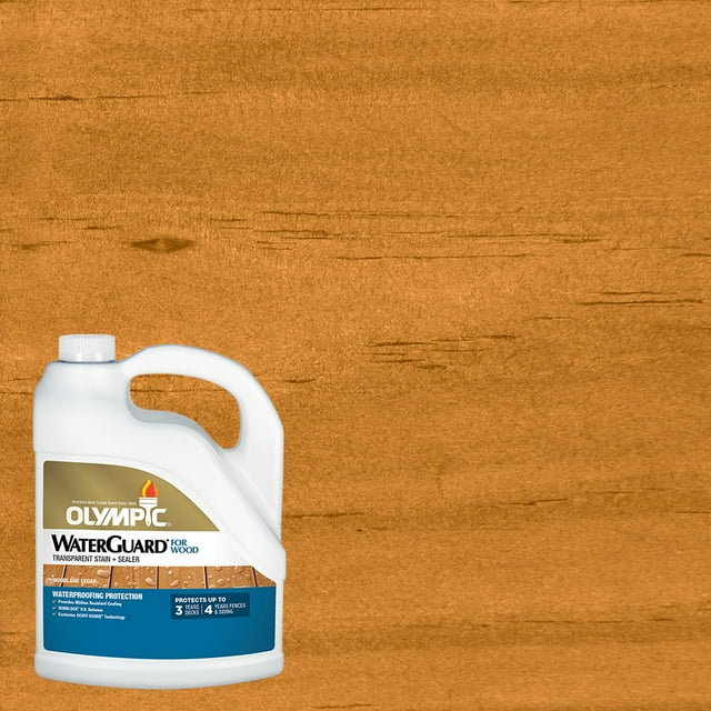 Olympic WaterGuard Exterior Wood Stain & Sealer, Transparent, Woodland