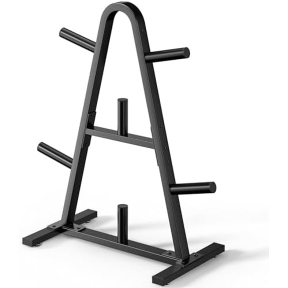 Olympic Weight Plate Rack 400LBs, Heavy Duty Weight Tree Rack for 2-Inch Plates, Barbell & Bumper Plate Storage, Free Weight Rack & Gym Plate Holder for Home Gym$$Sport & Recreation Other