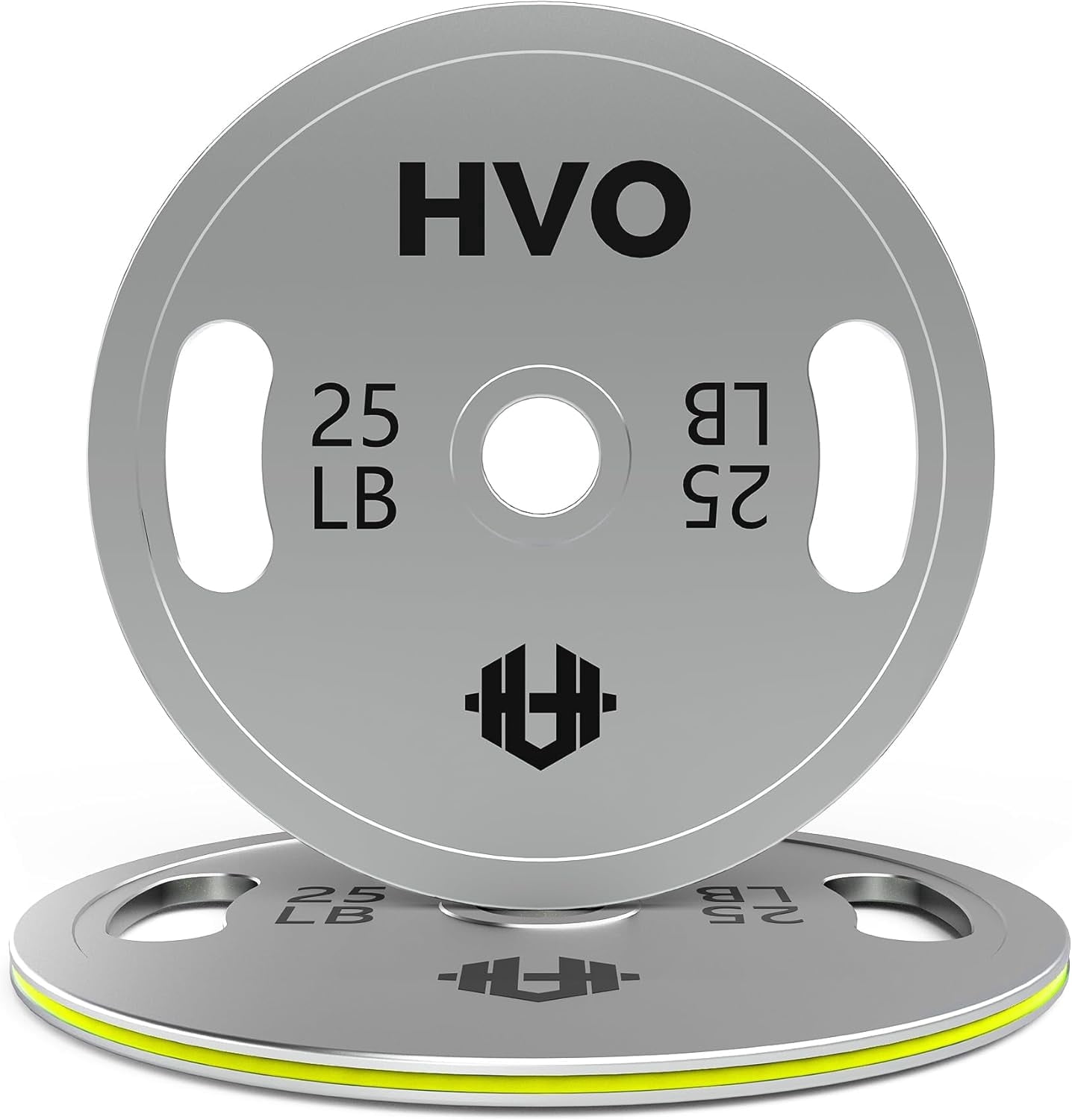 Olympic Weight Plates Grip Barbell: 2 Inch Standard Calibrated Weight Plate for Strength Training and Weightlifting in Home Gym Single Pair and Sets 25LBx2