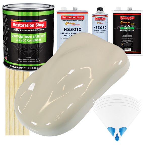Olympic White Premium Gallon Kit Low VOC URETHANE BASECOAT Car Auto Paint Kit