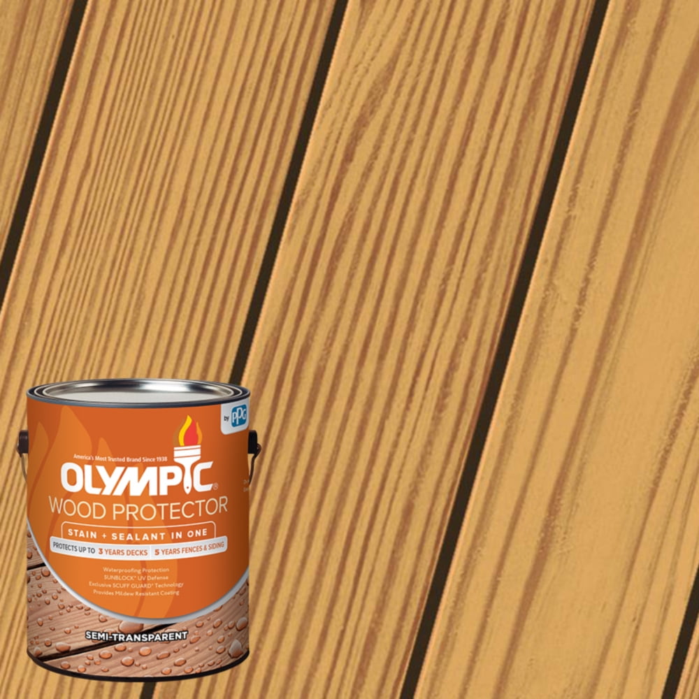 Olympic Wood Protector Semi-Transparent Oil Based Stain, Cedar Naturaltone, 1 Gallon