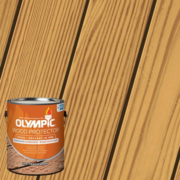 Olympic Wood Protector Semi-Transparent Oil Based Stain, Cedar Naturaltone, 1 Gallon