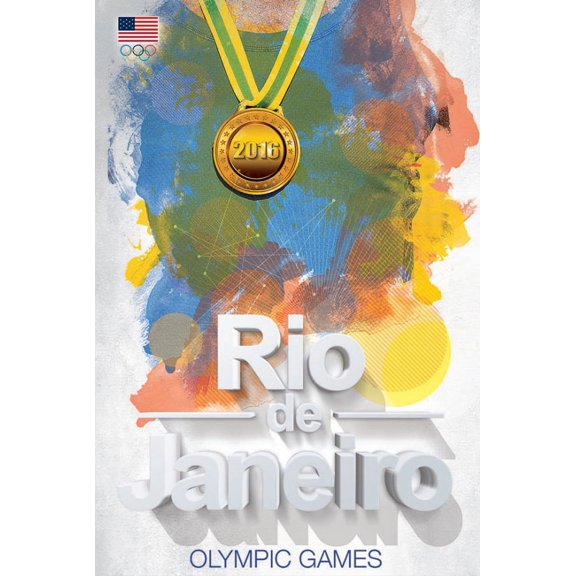 Olympics 2016 - Rio de Janeiro Poster - 22 x 34 inches