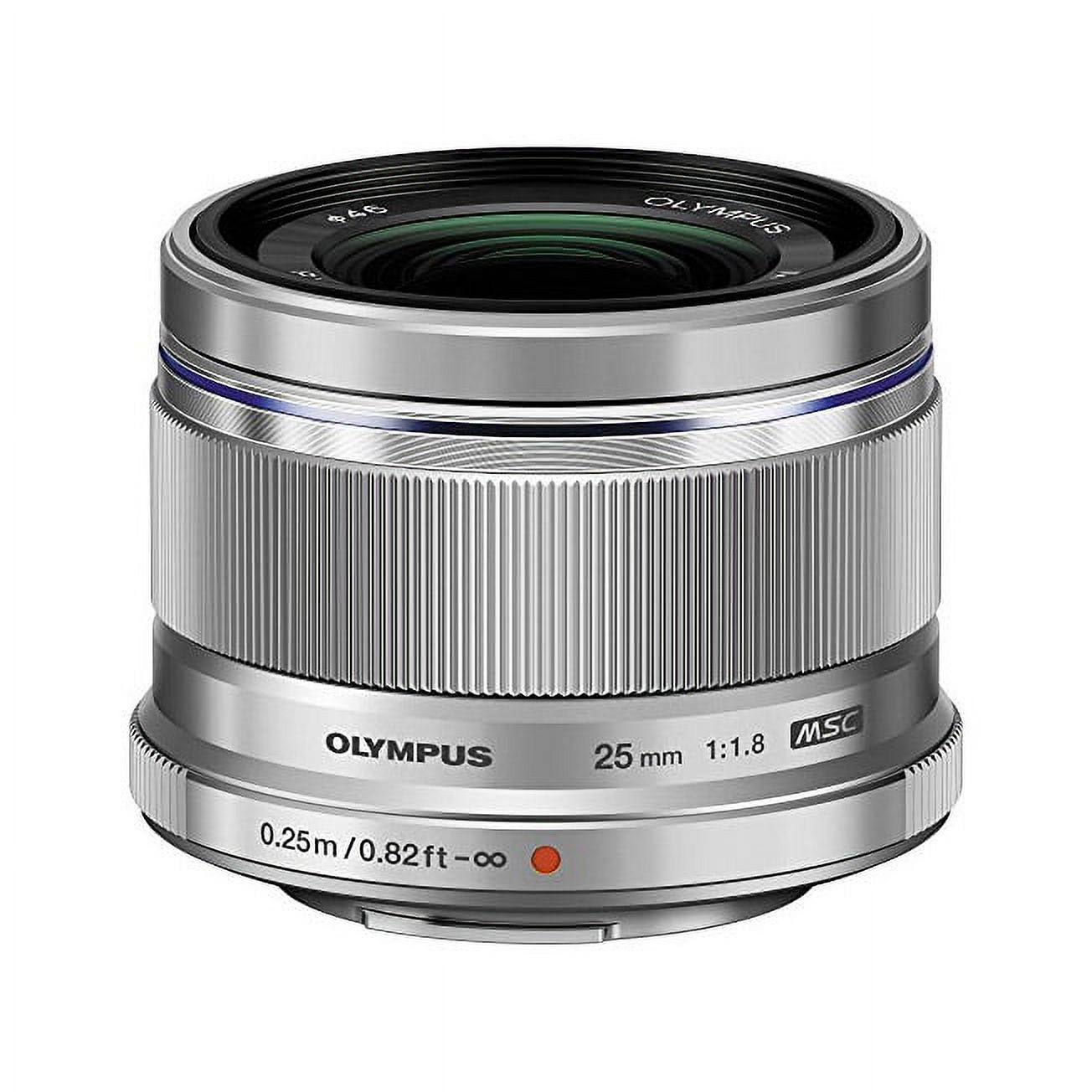 Olympus M.Zuiko Digital 25mm F1.8 Lens, for Micro Four Thirds Cameras (Silver) - image 1 of 2