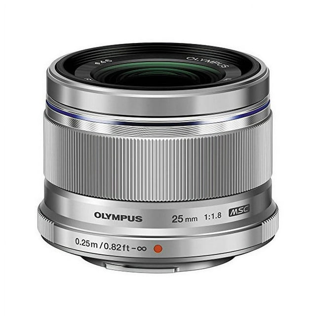 Olympus M.Zuiko Digital 25mm F1.8 Lens, for Micro Four Thirds Cameras (Silver)