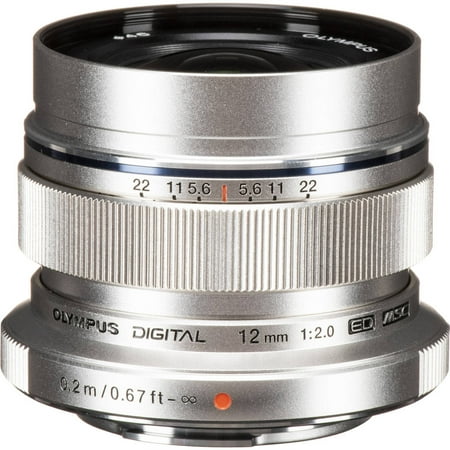 Olympus - M.Zuiko Digital ED 12mm f/2.0 Wide-Angle Lens for Most Micro Four Thirds Cameras - Silver
