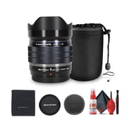 Olympus M.Zuiko Digital ED 8mm f/1.8 Fisheye PRO Lens V312030BU000 Bundle Including Lens Pouch, Lens Caps, Cloth, Cleaning Kit