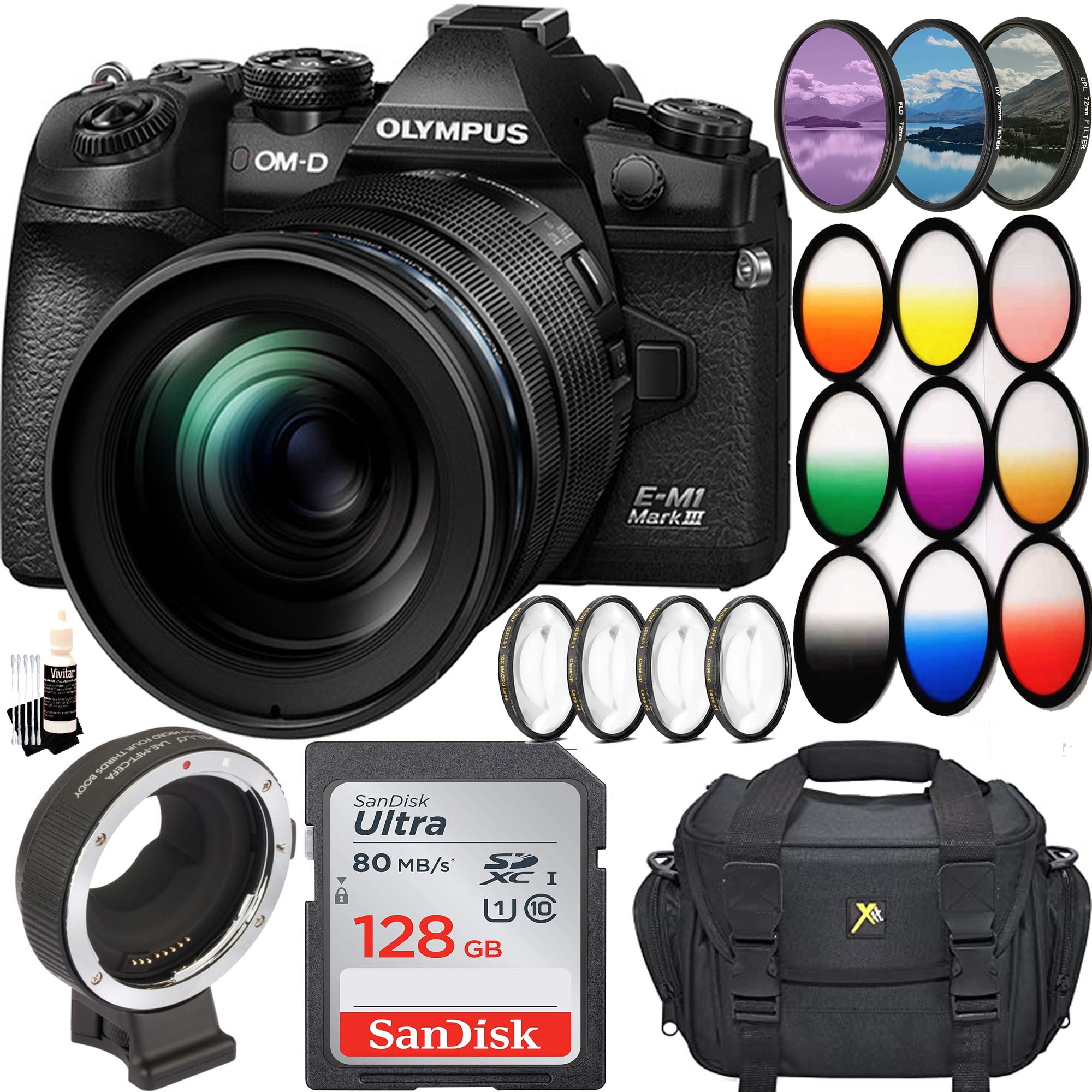 Olympus OM:D E:M1 Mark III Mirrorless Digital Camera with 12:40mm
